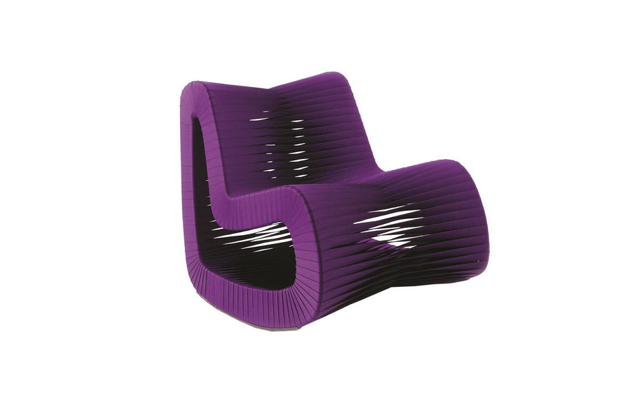 Seat Belt Rocking Chair, Purple - Maison Vogue
