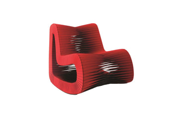 Seat Belt Rocking Chair, Red - Maison Vogue
