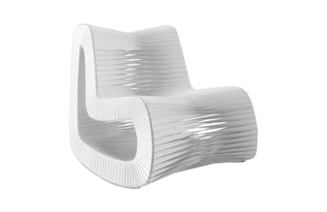 Seat Belt Rocking Chair, White - Maison Vogue