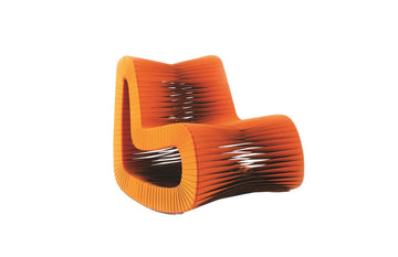Seat Belt Rocking Chair, Orange - Maison Vogue