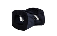Seat Belt Ottoman, Black/Black - Maison Vogue