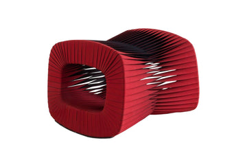 Seat Belt Ottoman, Red - Maison Vogue