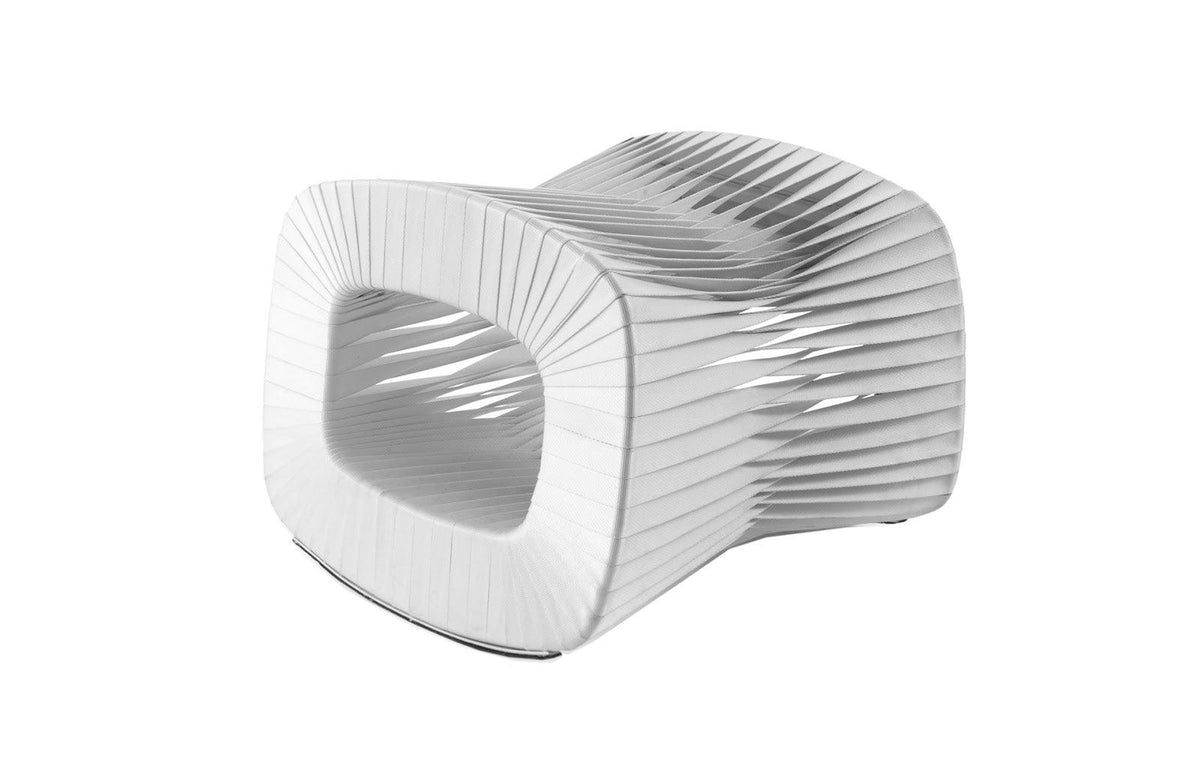 Seat Belt Ottoman, White - Maison Vogue