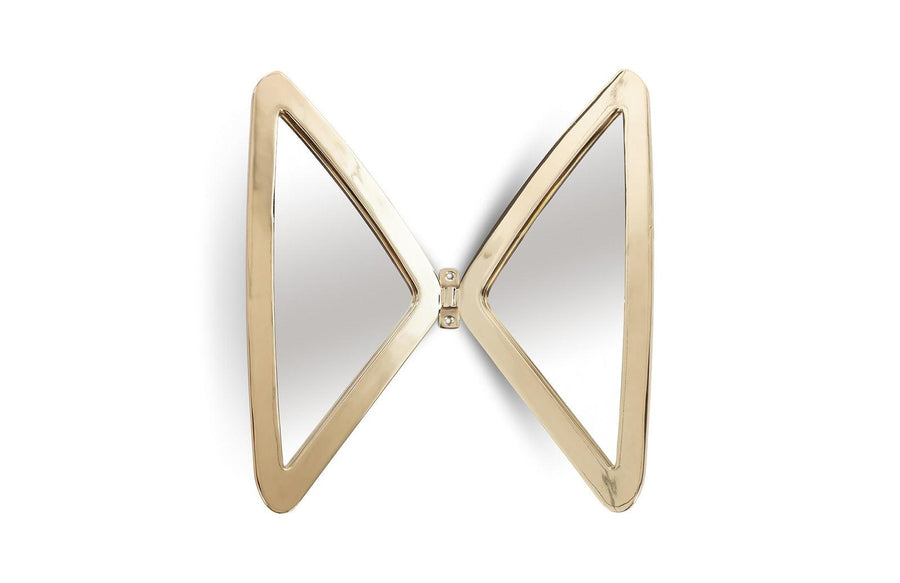 Butterfly Mirror Plated Brass Finish - Maison Vogue