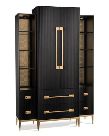 Black Satin Cabinet - Maison Vogue