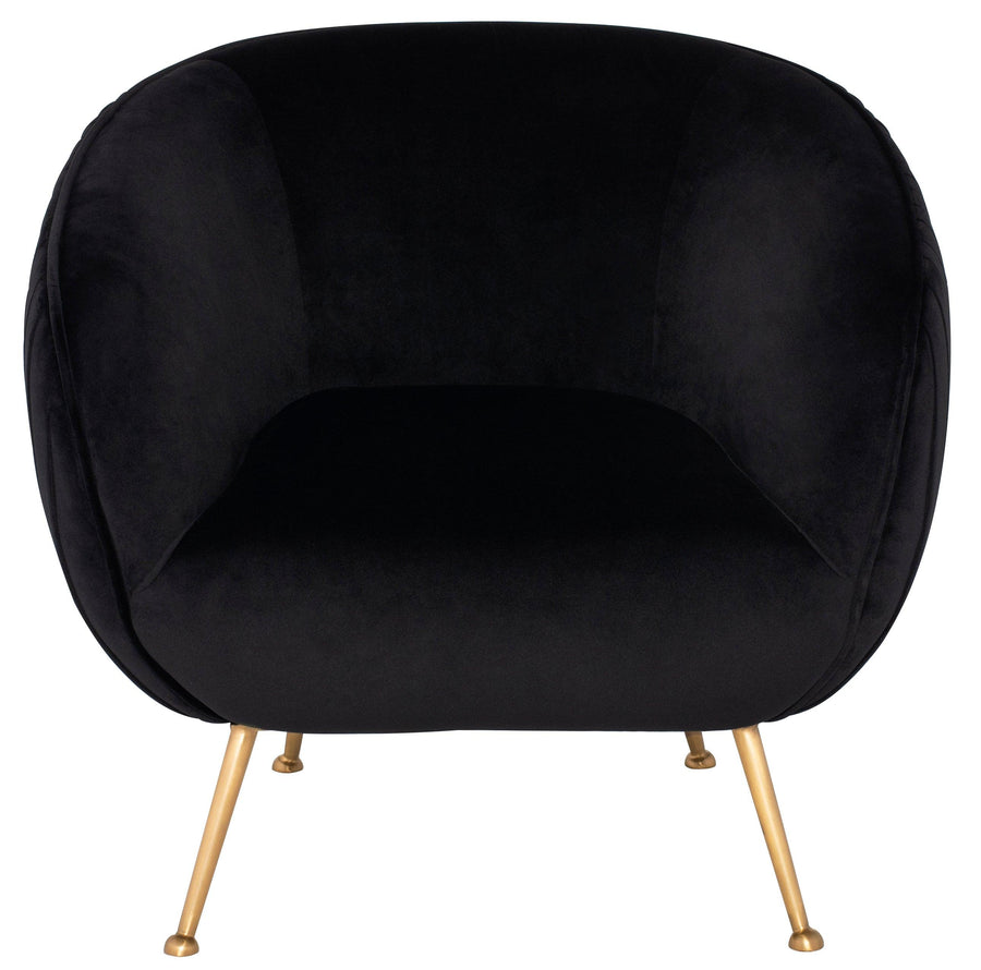 Sofia Occasional Chair-Black/Gold Legs - Maison Vogue