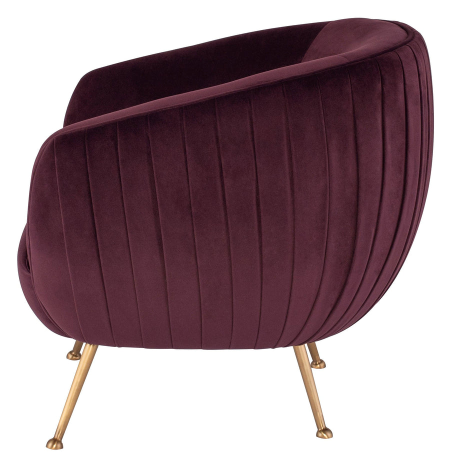 Sofia Occasional Chair-Mulberry/Gold Legs - Maison Vogue