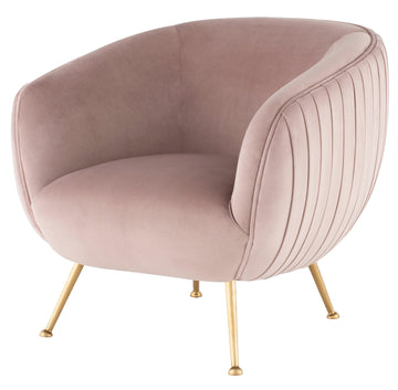 Sofia Occasional Chair-Blush/Gold Legs - Maison Vogue