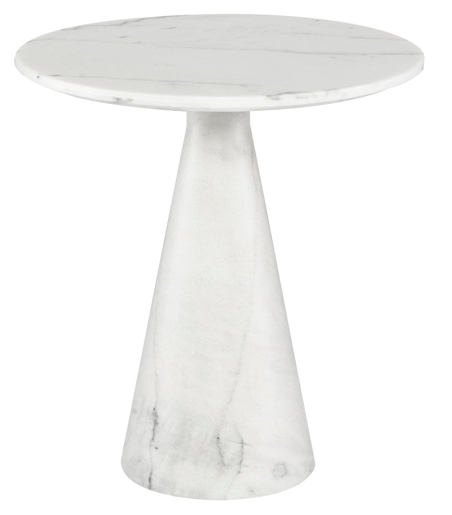 Claudio Side Table-White Marble - Maison Vogue