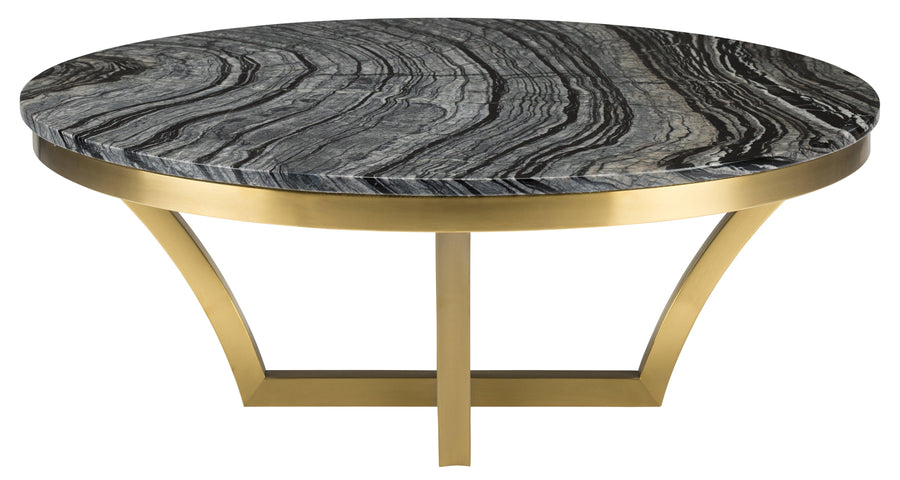 Aurora Coffee Table-Black Marble/Gold Base - Maison Vogue