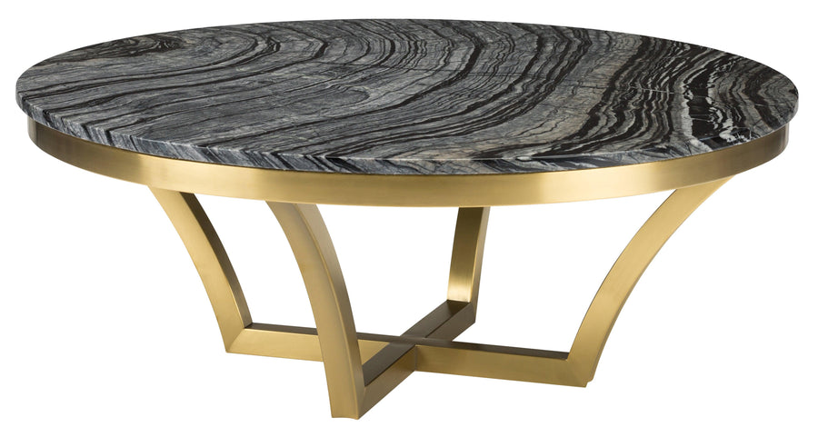 Aurora Coffee Table-Black Marble/Gold Base - Maison Vogue