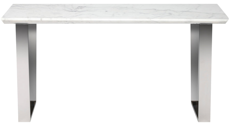 Catrine Console Table-White Marble/Stainless Steel - Maison Vogue