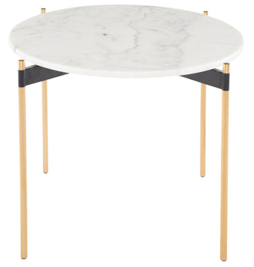 Pixie Side Table-White Marble/Gold - Maison Vogue