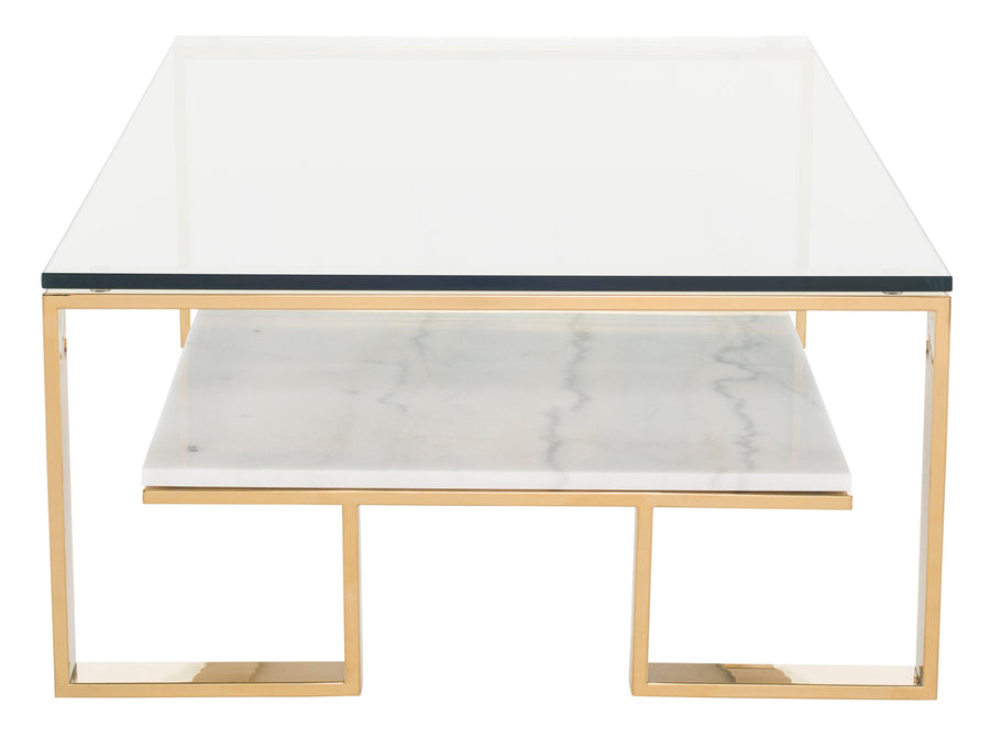 Tierra Coffee Table- White Marble - Maison Vogue