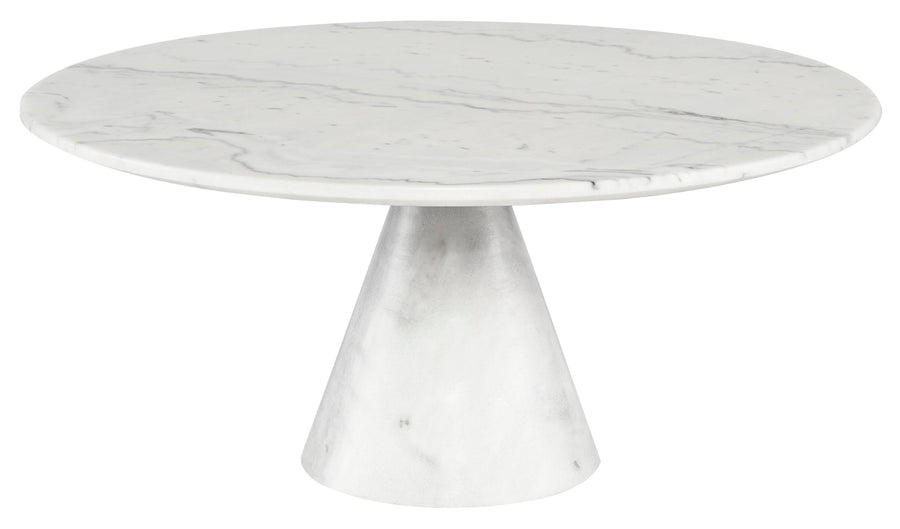 Claudio Coffee Table-White Marble 35.5