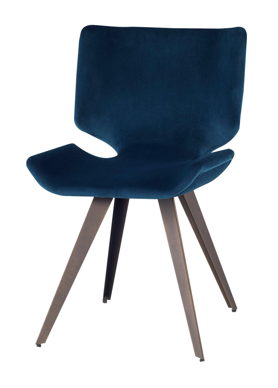 Astra Dining Chair-Petrol/Bronze - Maison Vogue