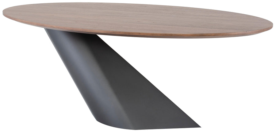 Oblo Dining Table-Walnut Top/Titanium Base 7 8.8