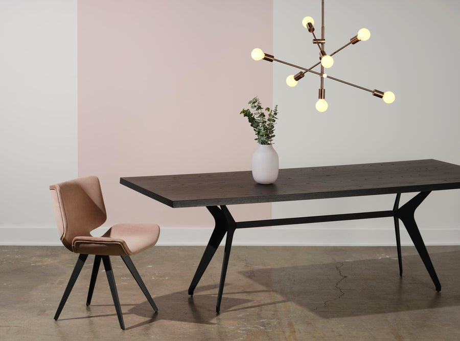 Astra Dining Chair-Blush/Titanium - Maison Vogue