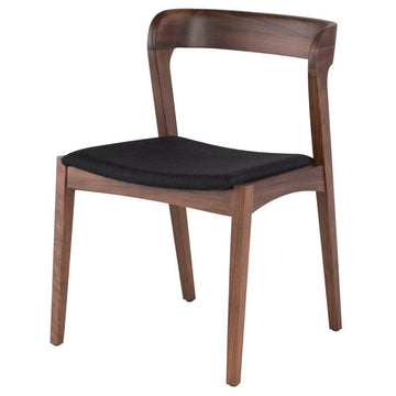 Bjorn Dining Chair-Black/Walnut - Maison Vogue
