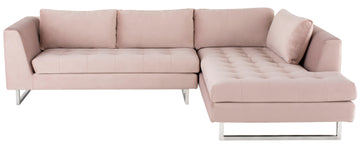 Janis Sectional (RAF)-Blush/Stainless Steel - Maison Vogue