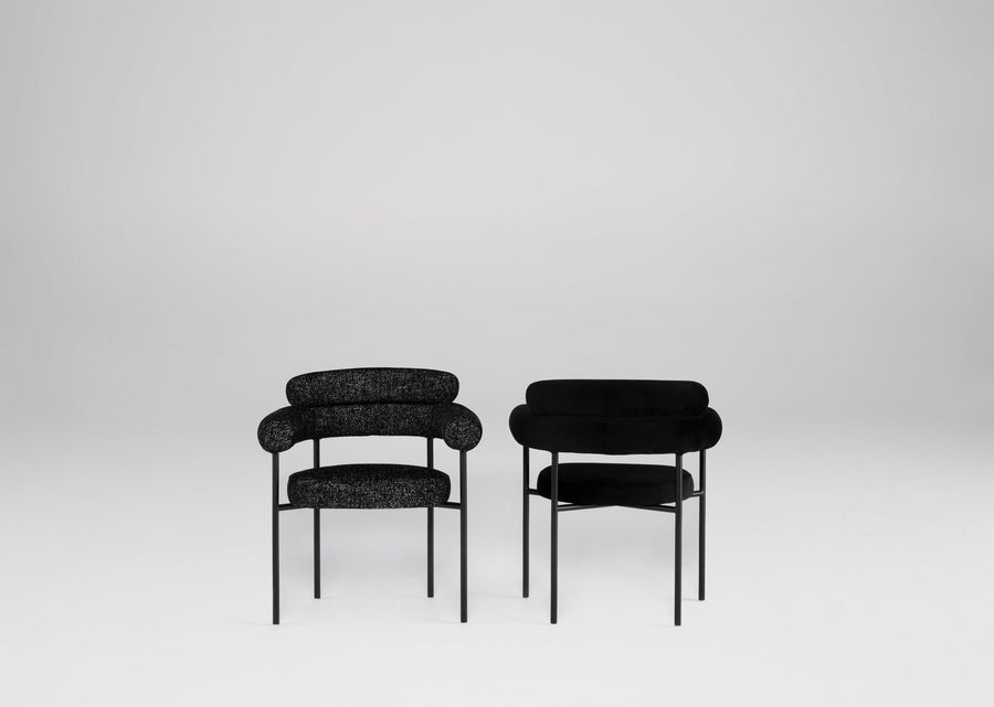 Portia Dining Chair-Salt & Pepper - Maison Vogue