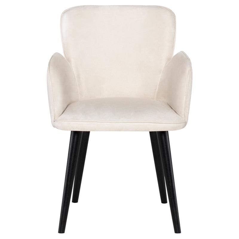 Willa Dining Chair-Champagne Microsuede - Maison Vogue