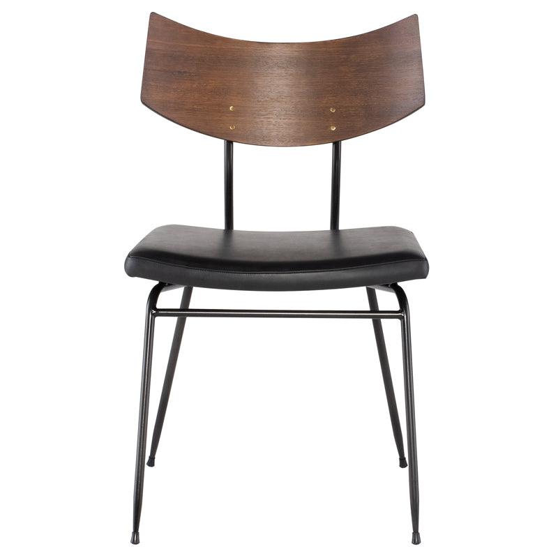 Soli Dining Chair-Black Leather - Maison Vogue