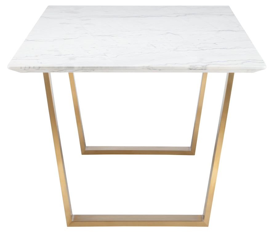 Catrine Dining Table-White Marble/Gold 78.8