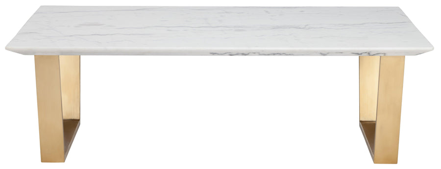 Catrine Coffee Table-White Marble/Gold Legs - Maison Vogue