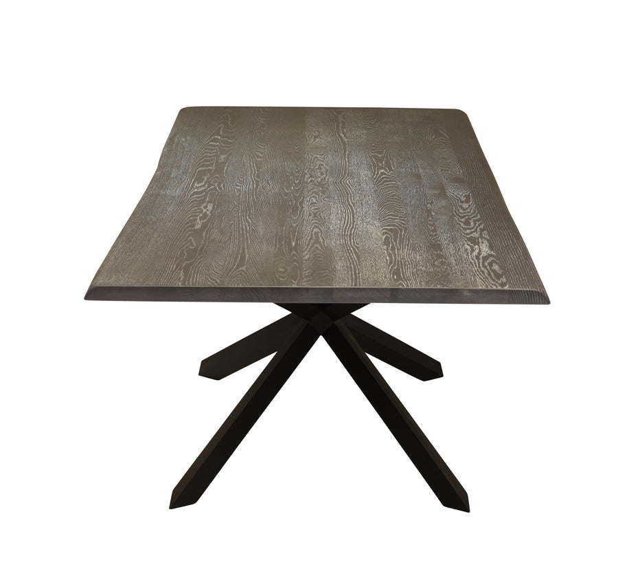 Couture Dining Table-Oxidized Grey/Black Matte Base 96