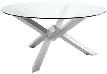 Costa Dining Table-Stainless Steel Base 72