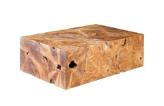Teak Slice Coffee Table, Rectangle - Maison Vogue