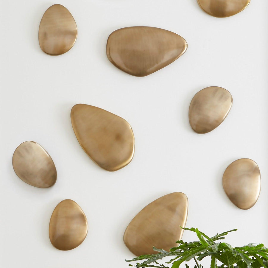 River Stone Small Gold Wall Tile - Maison Vogue