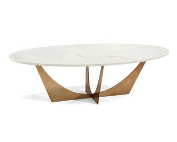 Marble and Brass Cocktail Table - Maison Vogue
