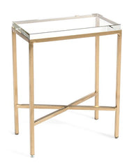 Glass Block Side Table - Maison Vogue
