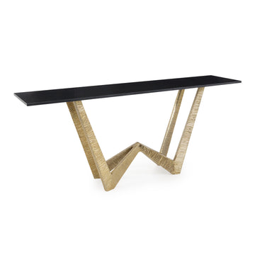 Calica Gold Sofa Table (Black) - Maison Vogue