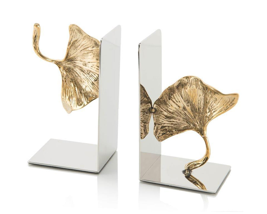 Pair of Ginkgo Leaf Bookends - Maison Vogue
