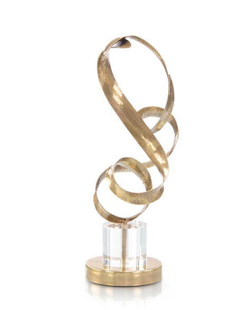 Antique Brass Sculptural Ribbons I - Maison Vogue