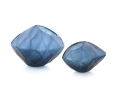 Set of Two Asymmetrical Azure Bowls - Maison Vogue