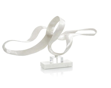 White Pearlized Sculpture - Maison Vogue