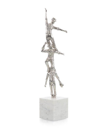 Dancing Men Sculpture II in Nickel - Maison Vogue