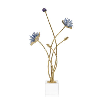 Cyanite Floral Sculpture - Maison Vogue