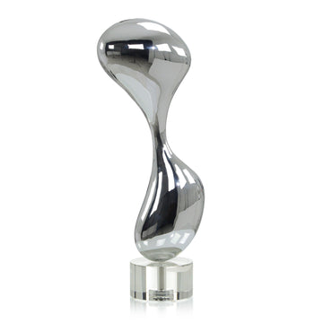 Mirror Chrome Stainless Steel Abstract Sculpture - Maison Vogue