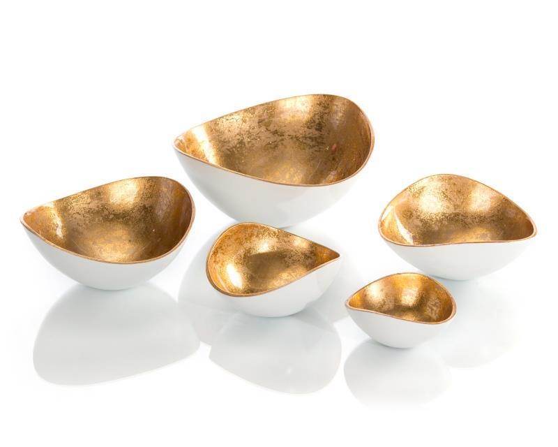 Set of Five Gold Luster Bowls - Maison Vogue