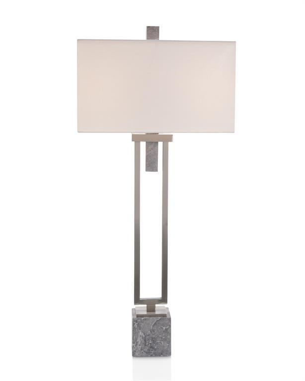 Stately in Grey Marble Table Lamp - Maison Vogue