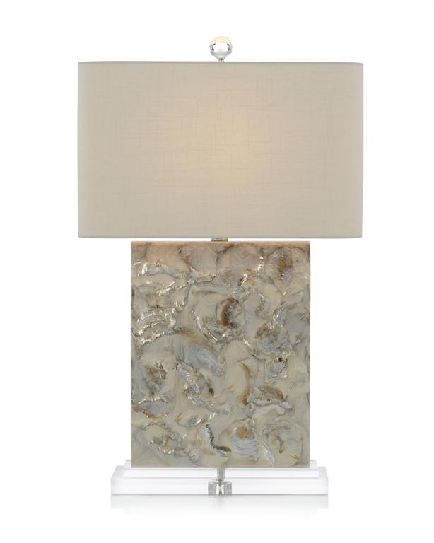 Creamy White and Sultry Grey Table Lamp - Maison Vogue