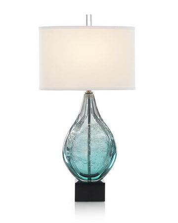 Light Azure Art Glass Table Lamp - Maison Vogue
