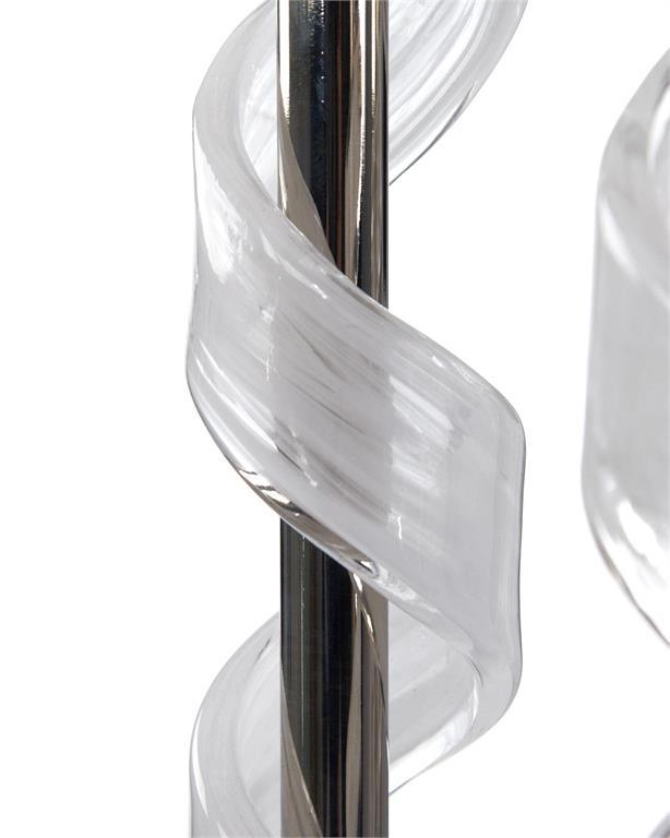 Floor Lamp with Frosted Glass Swirls - Maison Vogue