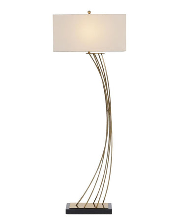 Cambered Brass Floor Lamp - Maison Vogue