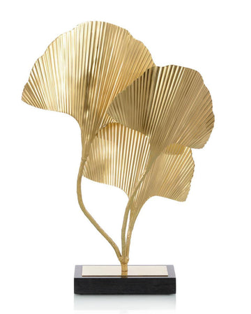 Shadows of the Ginkgo Leaf Torchiere Lamp - Maison Vogue